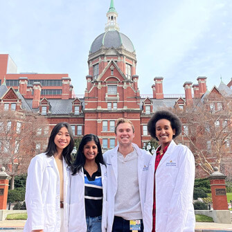 JHUSOM Students in front of the Dome.