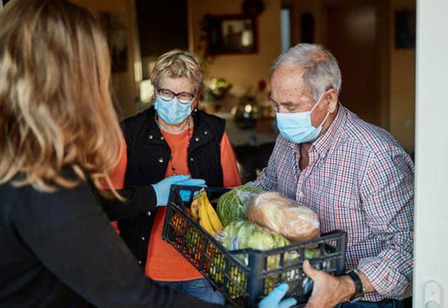 Delivering groceries to grandparents