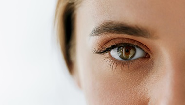 closeup of eye pupil