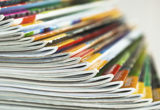 stack of magazines