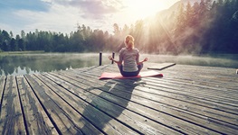 woman meditating