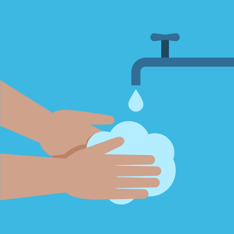 illustration of hand washing